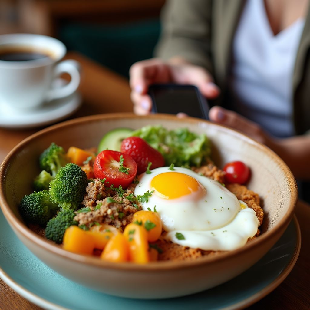 Instagram-friendly colorful breakfast bowl with local ingredients